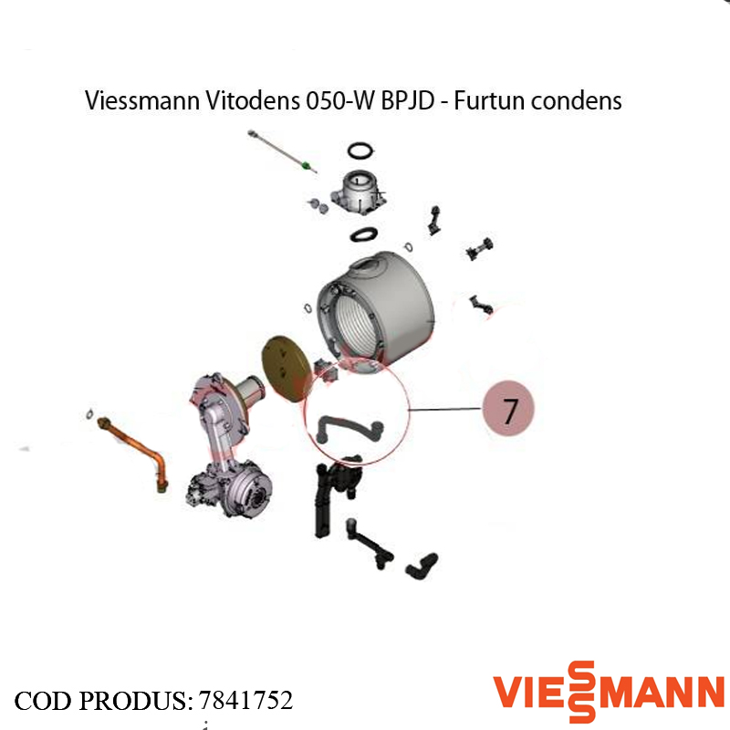 Furtun condens centrala termica Viessmann Vitodens 050-W BPJD