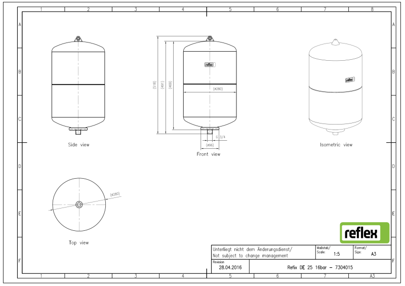 RefixDE25_16bar-7304015 REFLEX - Refix DE 25, vas de expansiune, 16 bar