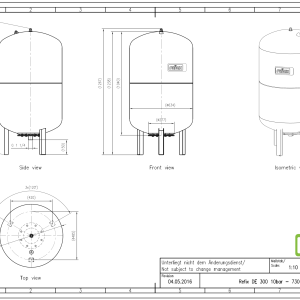 RefixDE300_10bar-7306800 REFLEX - Refix DE 300, vas de expansiune, 10 bar