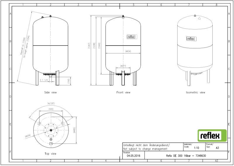 RefixDE300_16bar-7348630 REFLEX - Refix DE 300, vas de expansiune, 16 bar