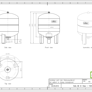 RefixDE33_10bar-7305500 REFLEX - Refix DE 33, vas de expansiune, 10 bar