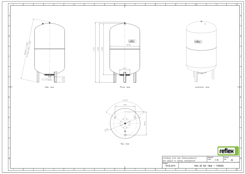 RefixDE500_10bar-7306900 REFLEX - Refix DE 500, vas de expansiune, 10 bar