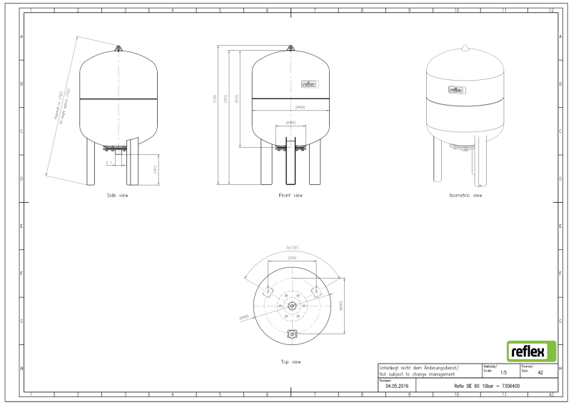 REFLEX - Refix DE 60, vas de expansiune, 10 bar