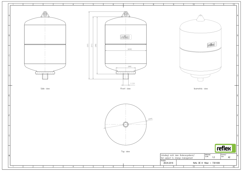 RefixDE8_16bar-7301006 REFLEX - Refix DE 8, vas de expansiune, 16 bar