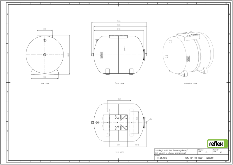 REFLEX - Refix HW 100, vas de expansiune / vas tampon, 10 bar