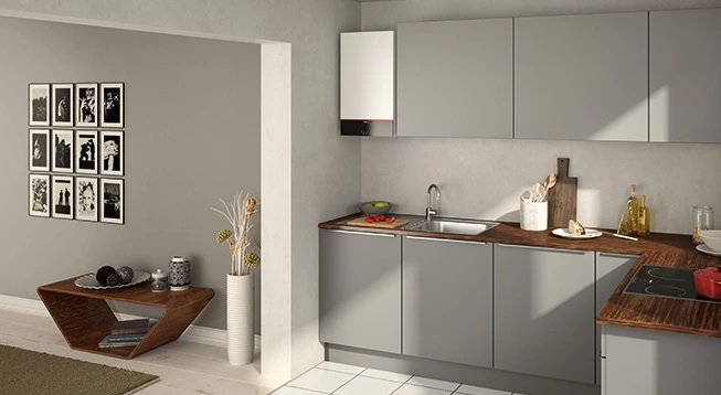 Centrala termica în condensatie pe gaz tip B1KF, Vitodens 100-W 3,2 – 32 kW combi ( Z022912 )