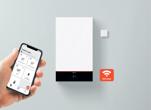 Centrala termica în condensatie pe gaz tip B1HF, Vitodens 100-W 3,2 – 25 kW pentru încălzire ( Z022921 )