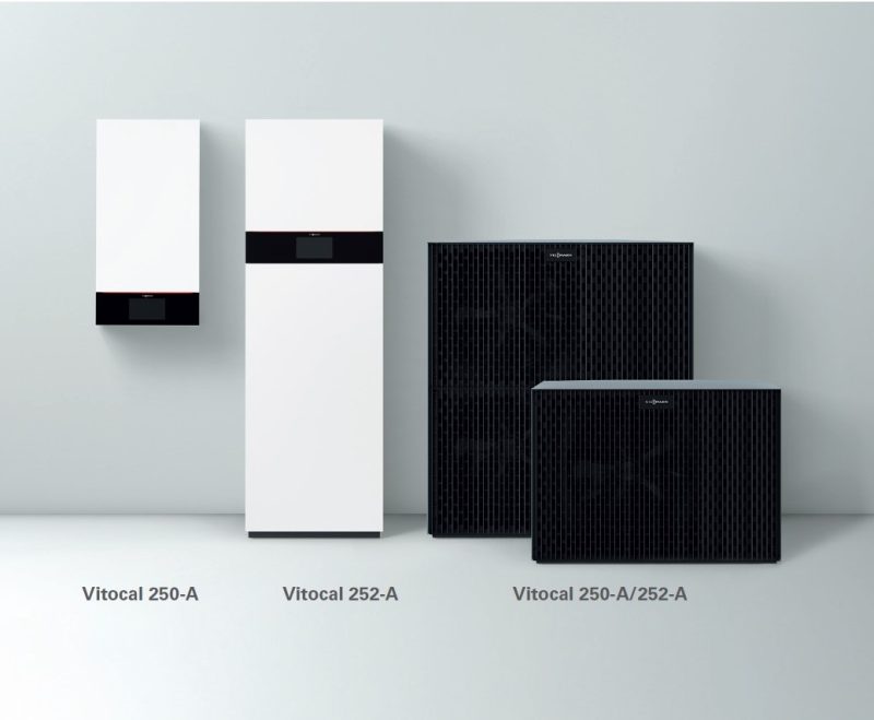 Pompe de căldură aer/apă , structură monobloc , VITOCAL 250-A / VITOCAL 252-A